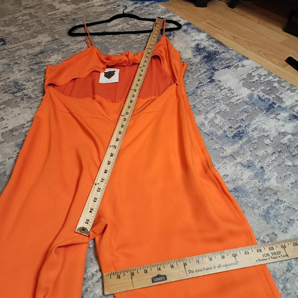 NWT Lita By Ciara Orange Cutout Flare Jumpsuit Viscose women's size XXL - Picture 11 of 14